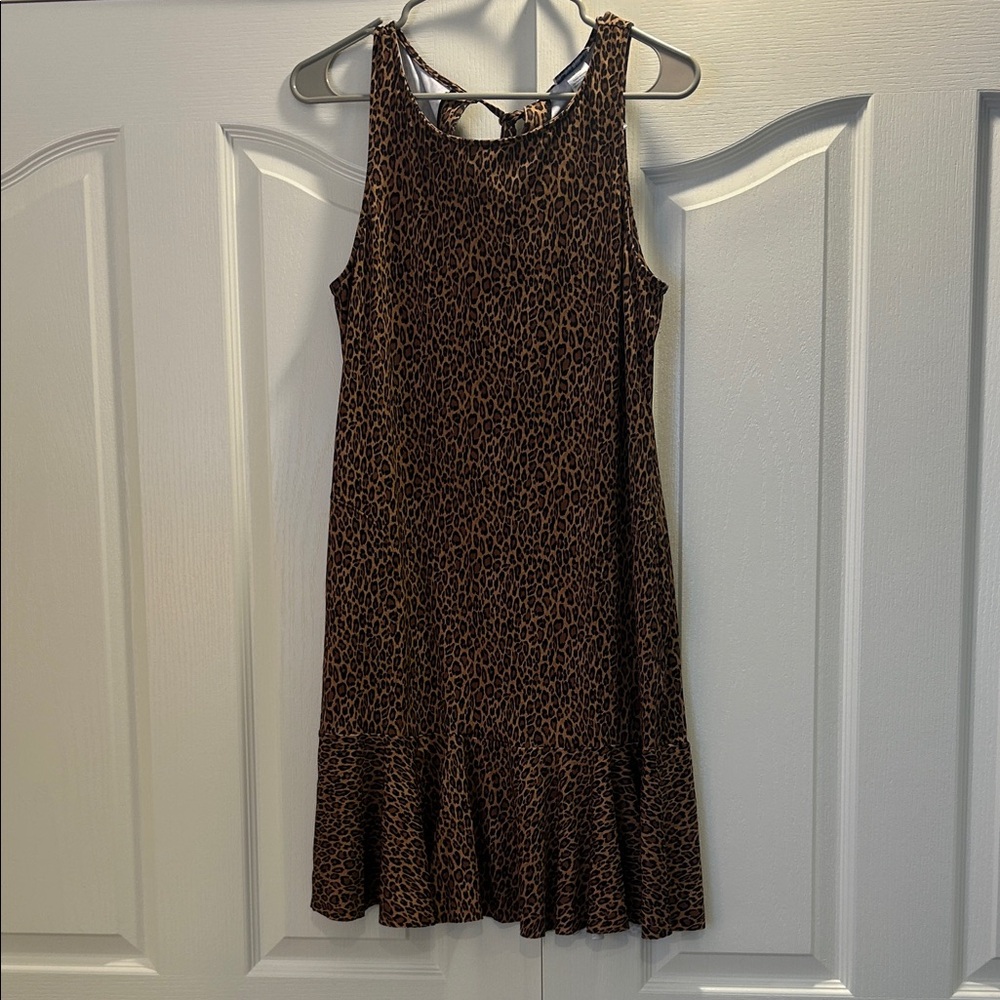 Tommy Bahama Brown Leopard Print Mini Dress